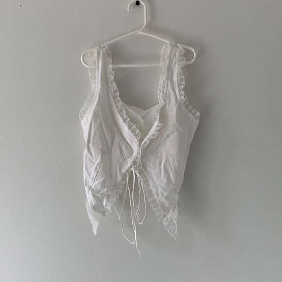 Viral Pinterest lace tie top - Picture 1 of 2